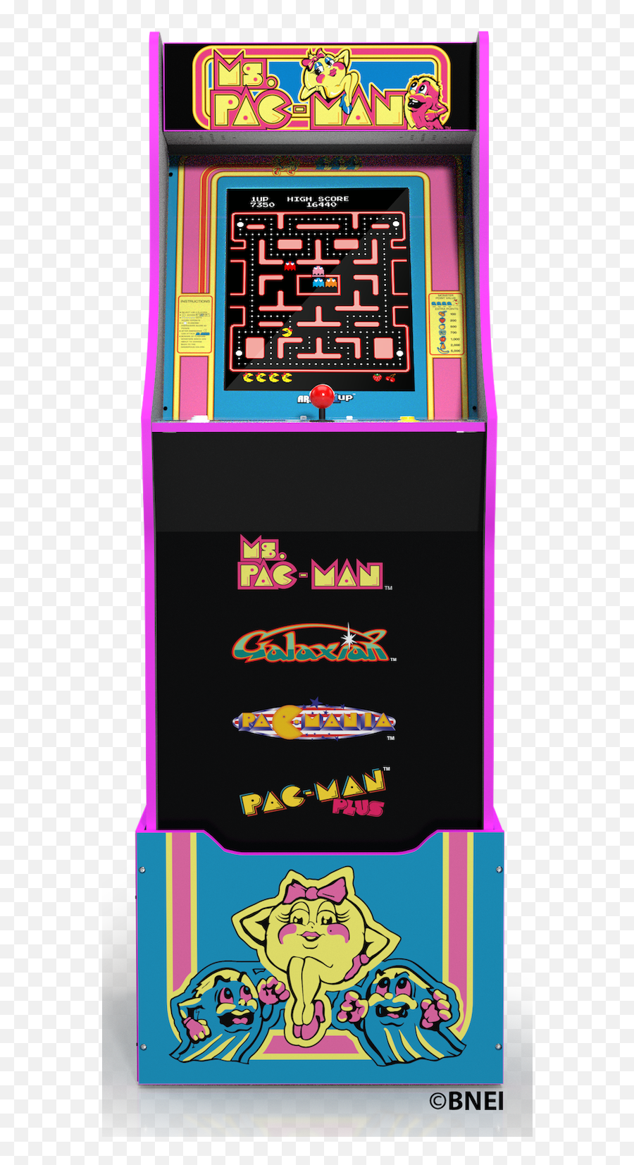 Ms Pacman Arcade Machine With Riser - Ms Pacman Emoji,Pac Man Maze Text Emojis