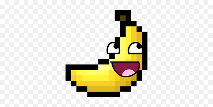 Banana Mexicana - Pixel Art Power Puf Girls Emoji,Banana Emoticon