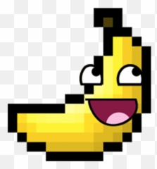 Banana Mexicana - Pixel Art Power Puf Girls Emoji,Banana Emoticon