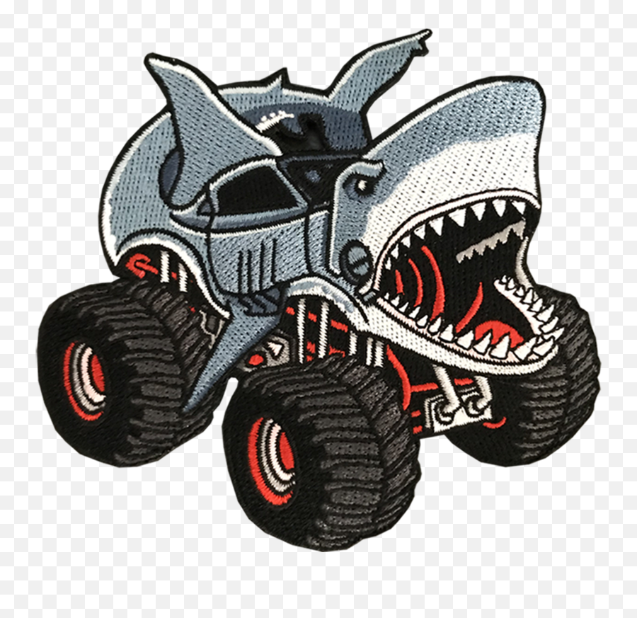 Shark Gzila Designs - Cartoon Monster Truck Drawing Emoji,Semi Truck Emoji