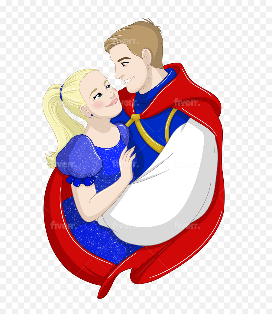 Draw You And Your Partner In Disney Princess Style By - Hug Emoji,Game For Emotion Are U In Disney Princess