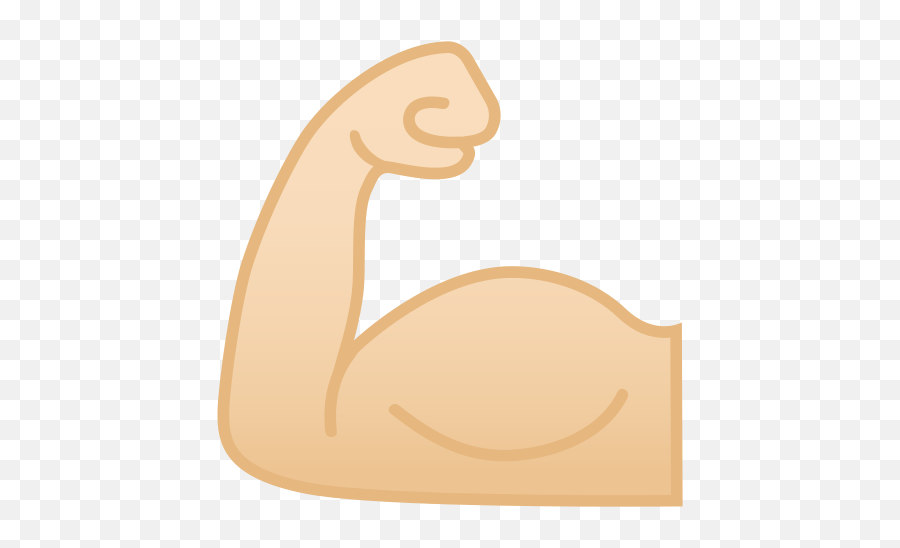 Flexed Biceps Emoji With Light Skin - Emoji De Musculo,Flexed Biceps Emoji