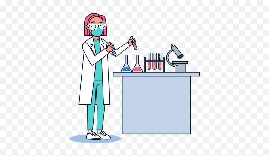 Woman Scientist Icon - Download In Colored Outline Style Emoji,Scientsit Emoji