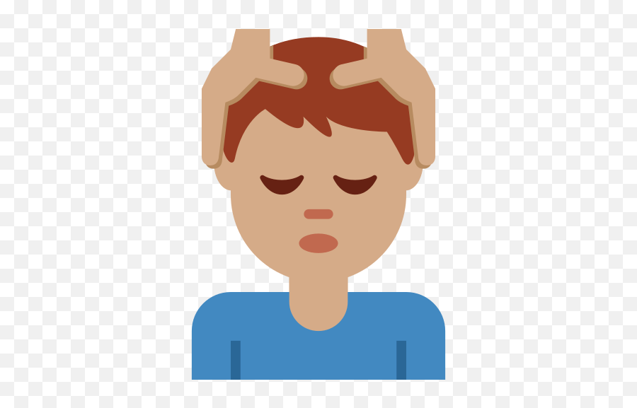 Man Getting Massage Emoji With Medium - Emoji Masaz,Massage Emoji