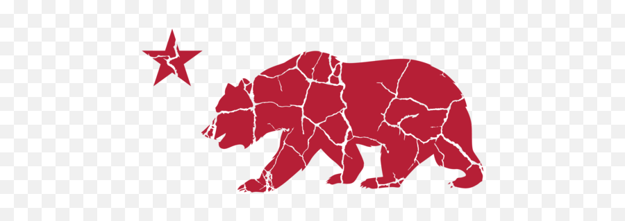 California Bear Star - California Tshirt Emoji,Calirofnia Glaf Emoji
