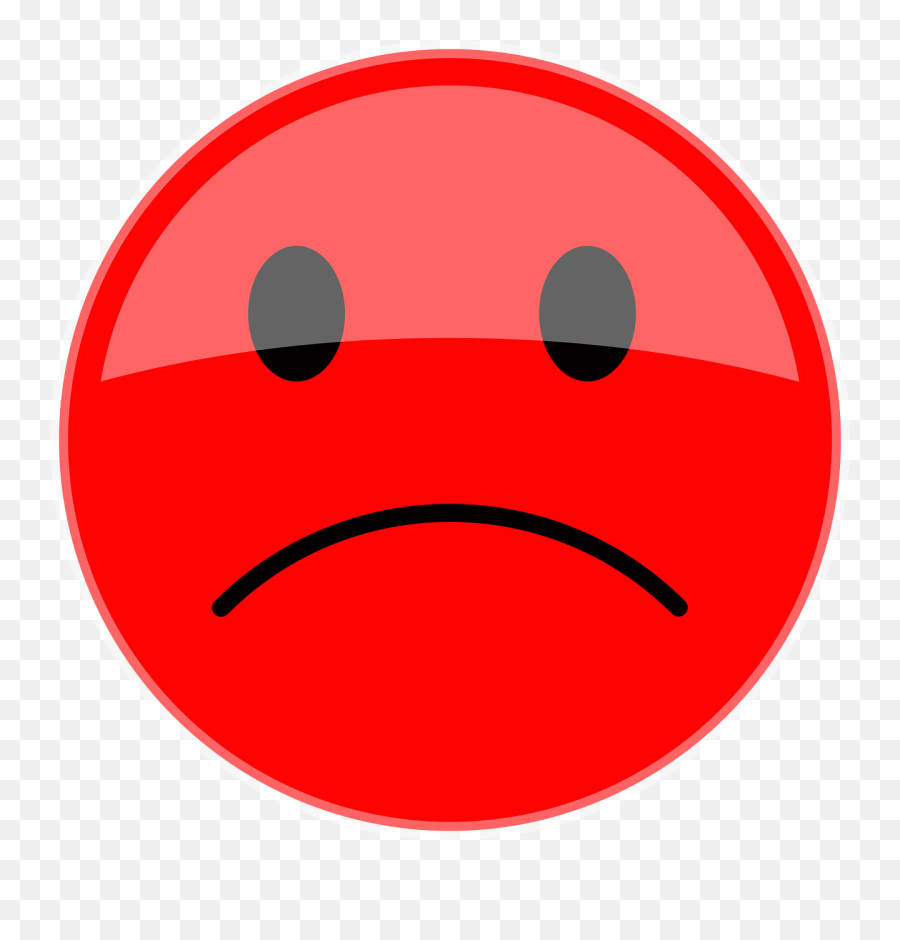 Bad Face - Sad Emoji Red Png,Bad Emoticons