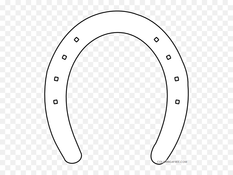 Horseshoe Outline Coloring Pages - Outline Printable Horseshoe Template Emoji,Horseshoe Emoji