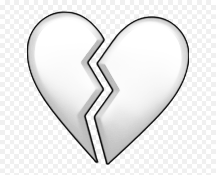 White Emoji Broken Sticker - Language,How To Get The White Heart Emoji