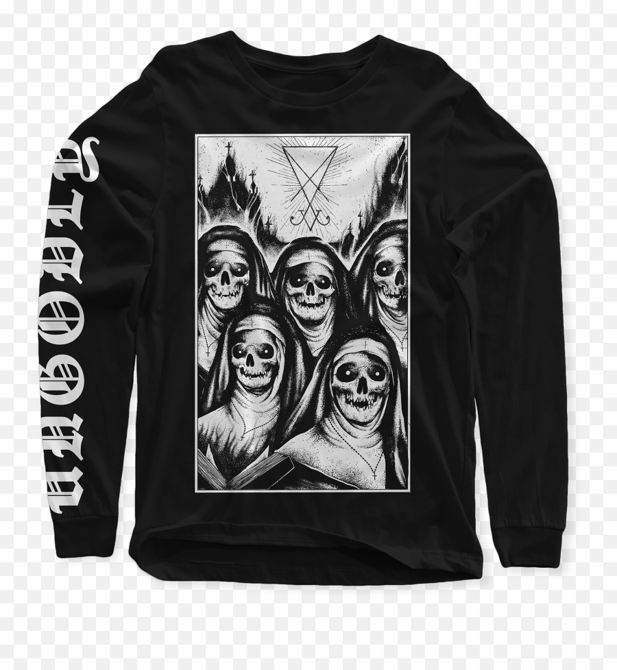 Luciferian Nuns Long Sleeve - Long Sleeve Emoji,100 Emoji Tee