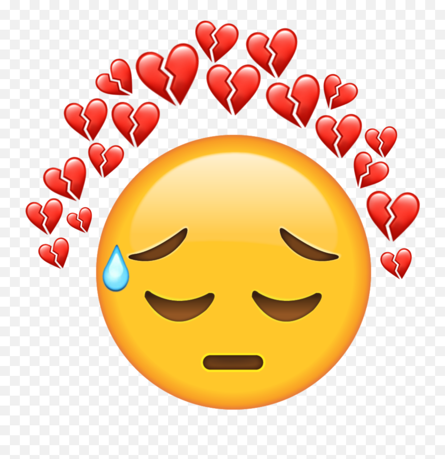 Emoji Sad Sticker By Linamikheeva3 - Free To Edit Emoji,Emoji With Tear