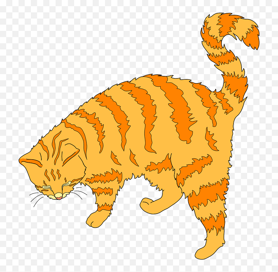 Ginger Cat Clipart - Transparent Background Orange Cat Clipart Emoji,Ginger Root Emoji