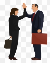People High Fiving - Employee Transparent Emoji,High Fiving Emoji