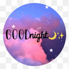 Goodnight Cute Circle Sticker - Event Emoji,Cute Goodnight Text With Emojis