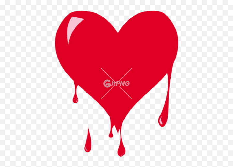 Ftestickers Heart Bleeding Blood - Transparent Bleeding Heart Clipart Emoji,My Heart Bleeds For You Emoticon