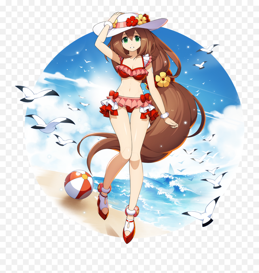 Swimsuit Iris Rockman X Dive Mega Man X Dive Wiki Fandom Emoji,Target Girls Emoji Bathing Suit