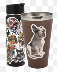 Water Bottle Stickers - Flask Emoji,Make Water Bottle For Facebook Emoticons
