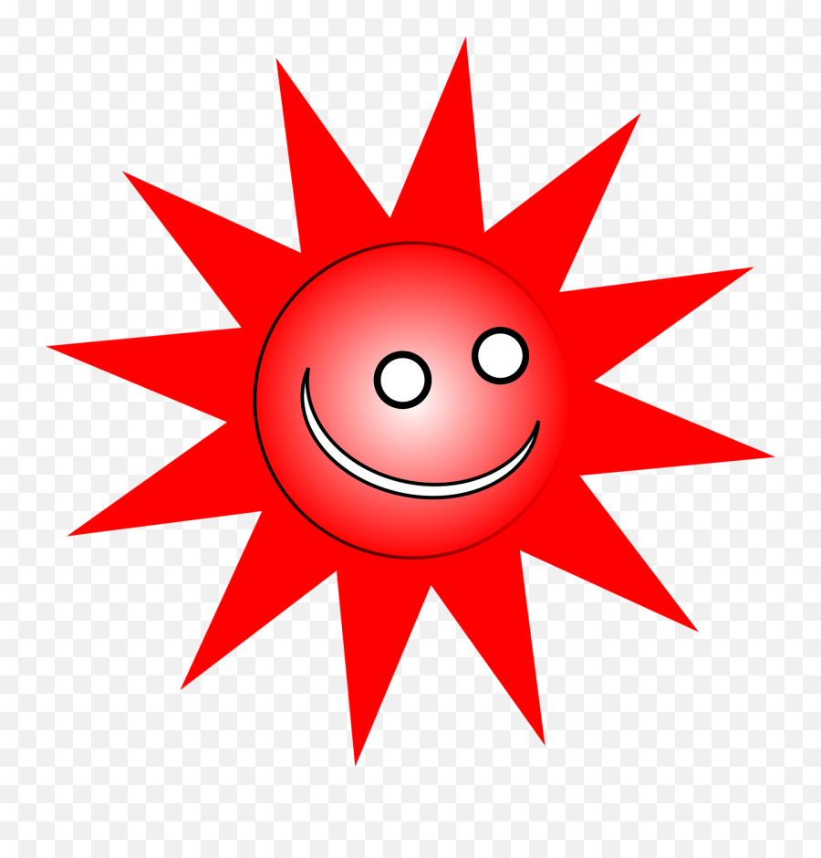 Grinningfaceabstracthappyfree Vector Graphics - Free Red Sun Cartoon Png Emoji,Grinning Emoticon