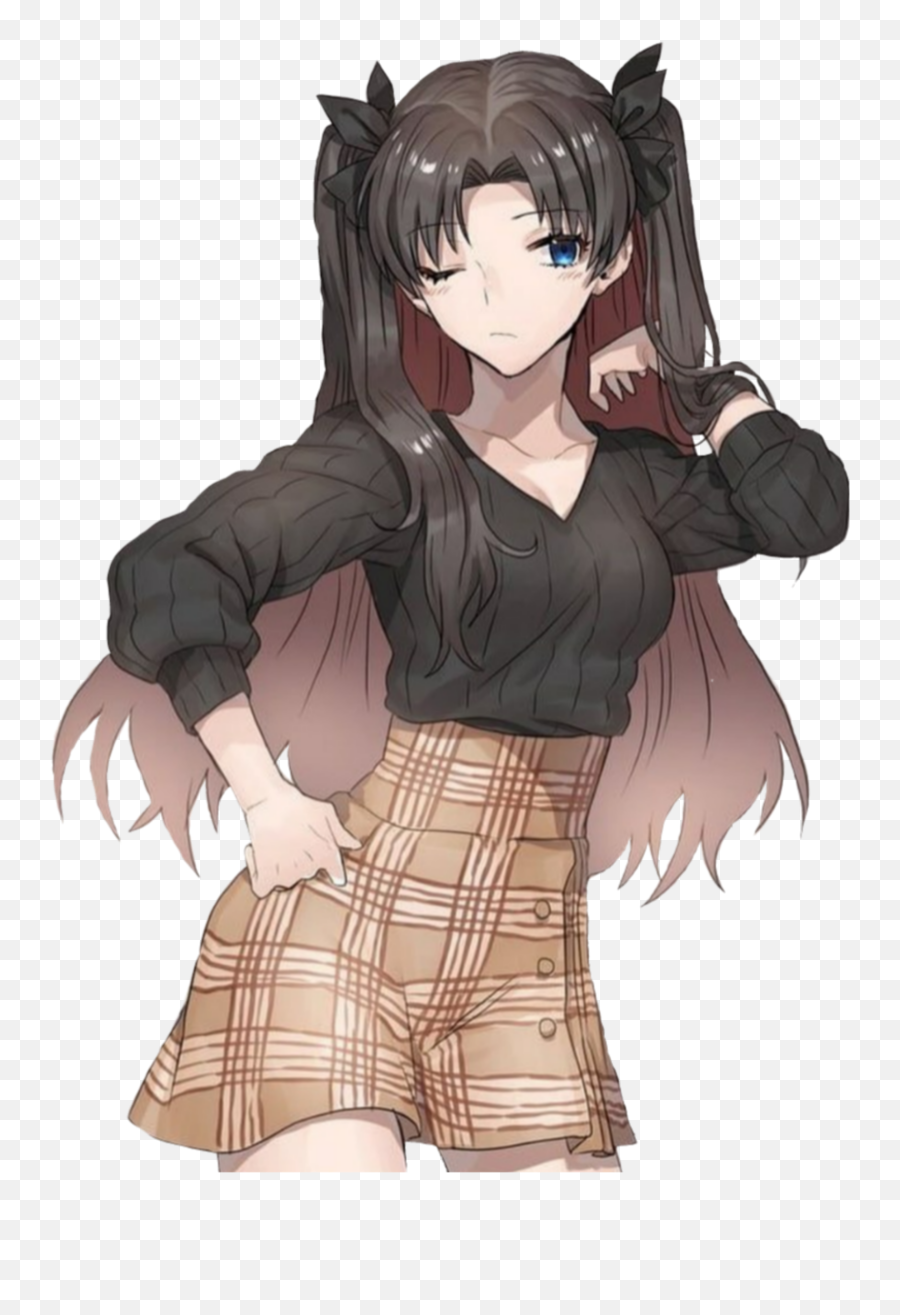 The Most Edited Fatestaynight Picsart - Sexy Rin Tohsaka Fan Art Emoji,Rin Tohsaka Emojis