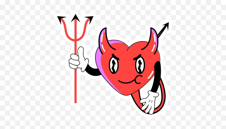 Png E Svg De Diabo Com Fundo Transparente Para Baixar - Fictional Character Emoji,Emoticon De Coração