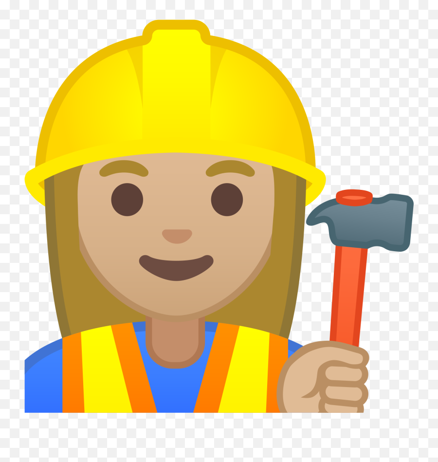 Open - Woman Construction Worker Emoji,Construction Emoji