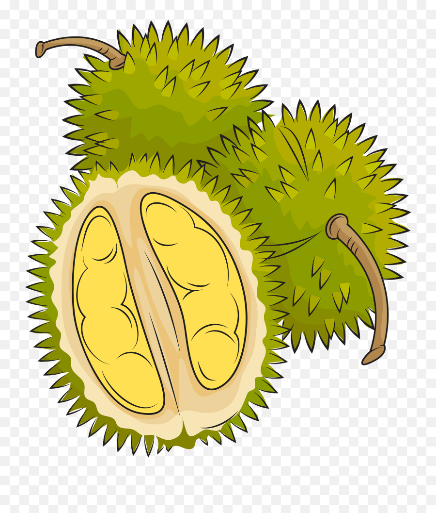 Three Durian Clipart Free Download Transparent Png Creazilla - Png Transparent Durian Cartoon Png Emoji,Smelly Emoji