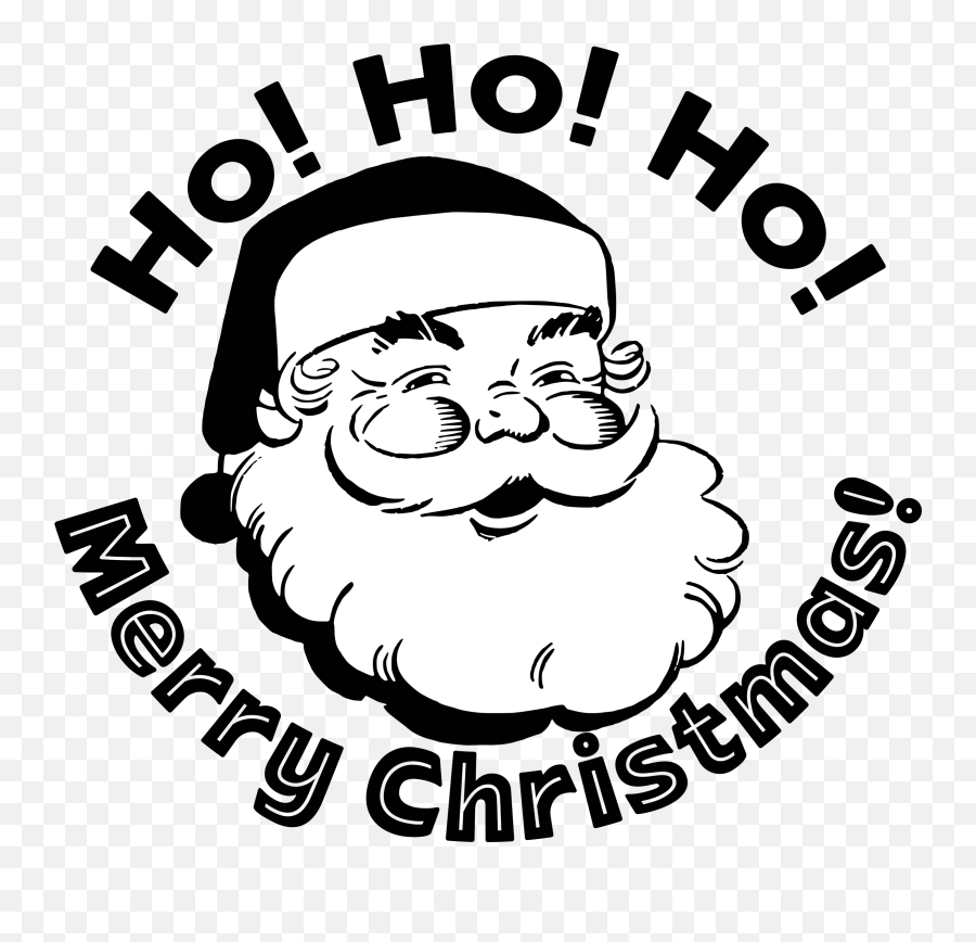 Santa Claus Black And White Png U0026 Free Santa Claus Black And - Santa Clip Art Black And White Emoji,Santa Emotions