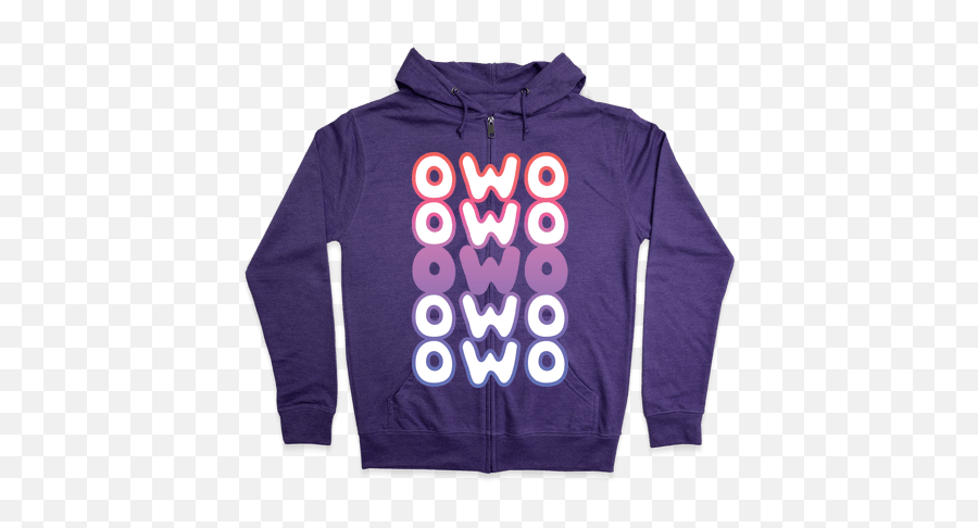 Owo Anime Emoticon Face Zip Hoodie - Long Sleeve Emoji,Zip It Emoticon