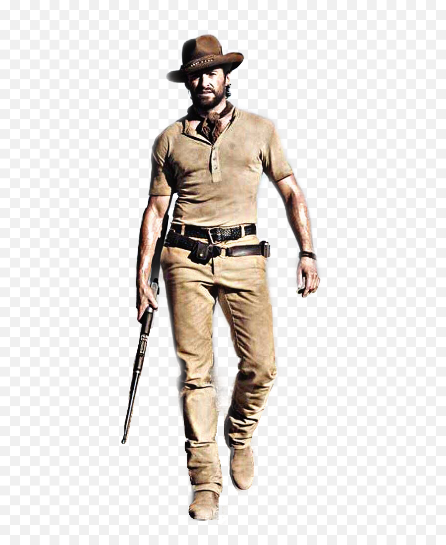 Walking Gun Sticker - Drover Hugh Jackman Emoji,Cowboy Gun Emoji