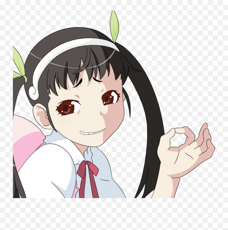 Download Hd Meme Oshino Mayoi - Transparent Anime Girl Smug Emoji,Anime Emojis