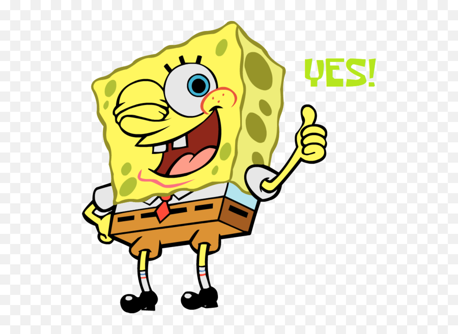 Spongebob Thumbs Up Png Transparent Png - Spongebob Giving Thumbs Up Emoji,Spongebob Emojis