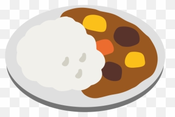 Curry Rice Emoji Clipart - Curry And Rice Cartoon,Rice Bowl Emoji