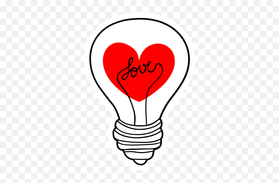 Love Light Bulb Sticker - Light Bulb Emoji,Light Bulb Emoji