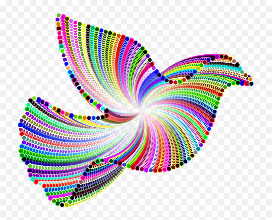 Psychedelic Peace Dove - Doves As Symbols Emoji,Psychedelic Emoji