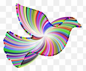 Psychedelic Peace Dove - Doves As Symbols Emoji,Psychedelic Emoji