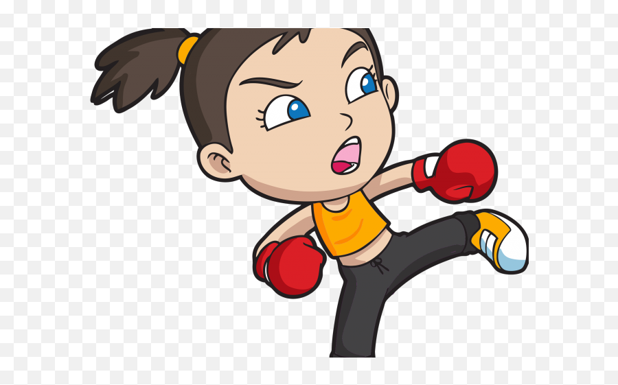 Mixed Martial Arts Clipart Girl - Girl Punching Animated No Backgrund Emoji,Martial Arts Emoji