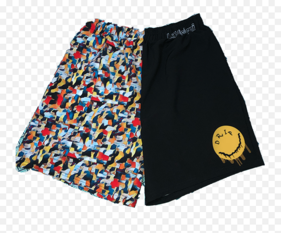 Half U0026 Half Camo Shorts - Boardshorts Emoji,Boxing Emoji Tranpant