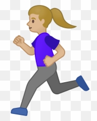 Woman Running Emoji Clipart Free Download Transparent - Emoji Running,Emoji Skin Tone Android