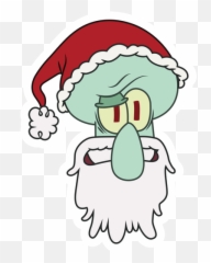 Spongebob Stickers - Squidward Santa Claus Emoji,Starstuck Emoticon