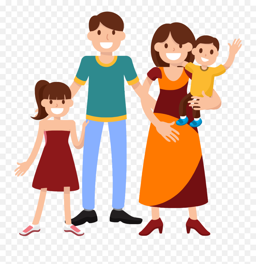 Healthy Clipart Happy Family Healthy Happy Family - Transparent Background Family Cartoon Png Emoji,Family Emoji Transparent Icon
