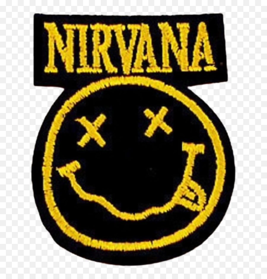 Nirvana Smiley Iron On Patch - Patch Nirvana Emoji,Emoticon A1 A2 B1 B2