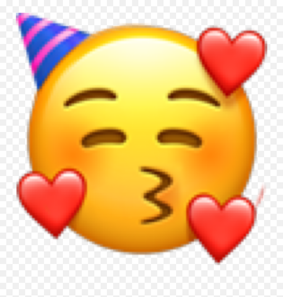 Happybirthdayemoji Yellow Birthday Sticker By - Emoji Visage Coeur,Birthday Emoji
