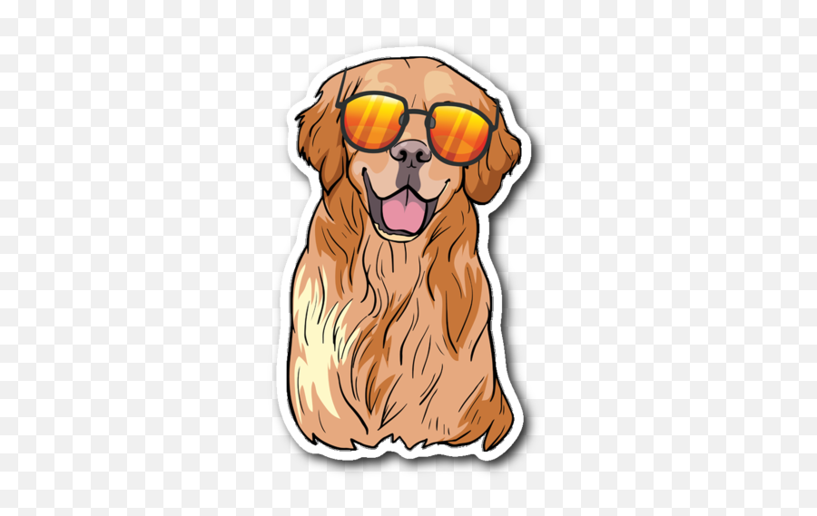 Golden Labrador Retriever Sticker - Puppy Print T Shirt Women Emoji,Happy Birthday Emoticons With Labrador Retriever