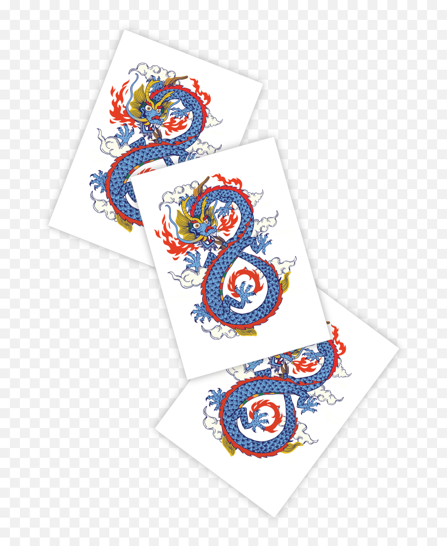 Dragon Boat Festival Temporary Tattoos - Eight Dragon 8 Emoji,Dragon Head Emojis