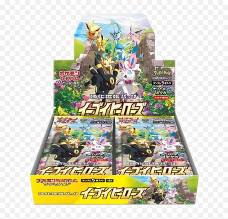 Japanese Eevee Heroes Booster Box S6a - Carte Pokemon Display Japonaise Emoji,Eevee Emotions List