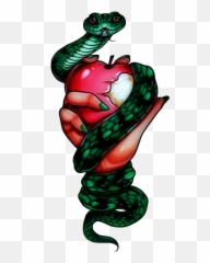 Snake Apple Sticker - Serpent Emoji,Adam And Eve Emoji