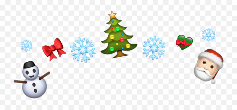 The Most Edited Snowflake Picsart - Santa Claus Emoji,Emoji Fur Tree