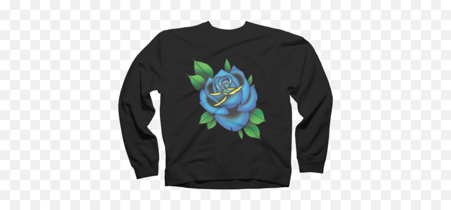 Broadcasters Modern Sweatshirts Design By Humans - Crew Neck Emoji,Blue Rose Emoticon