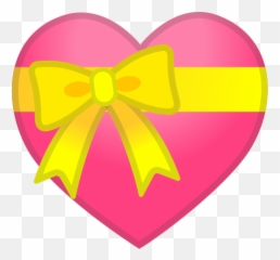 Heart With Bow - Emoji Coração Com Laço,Japanese Bow Emotions