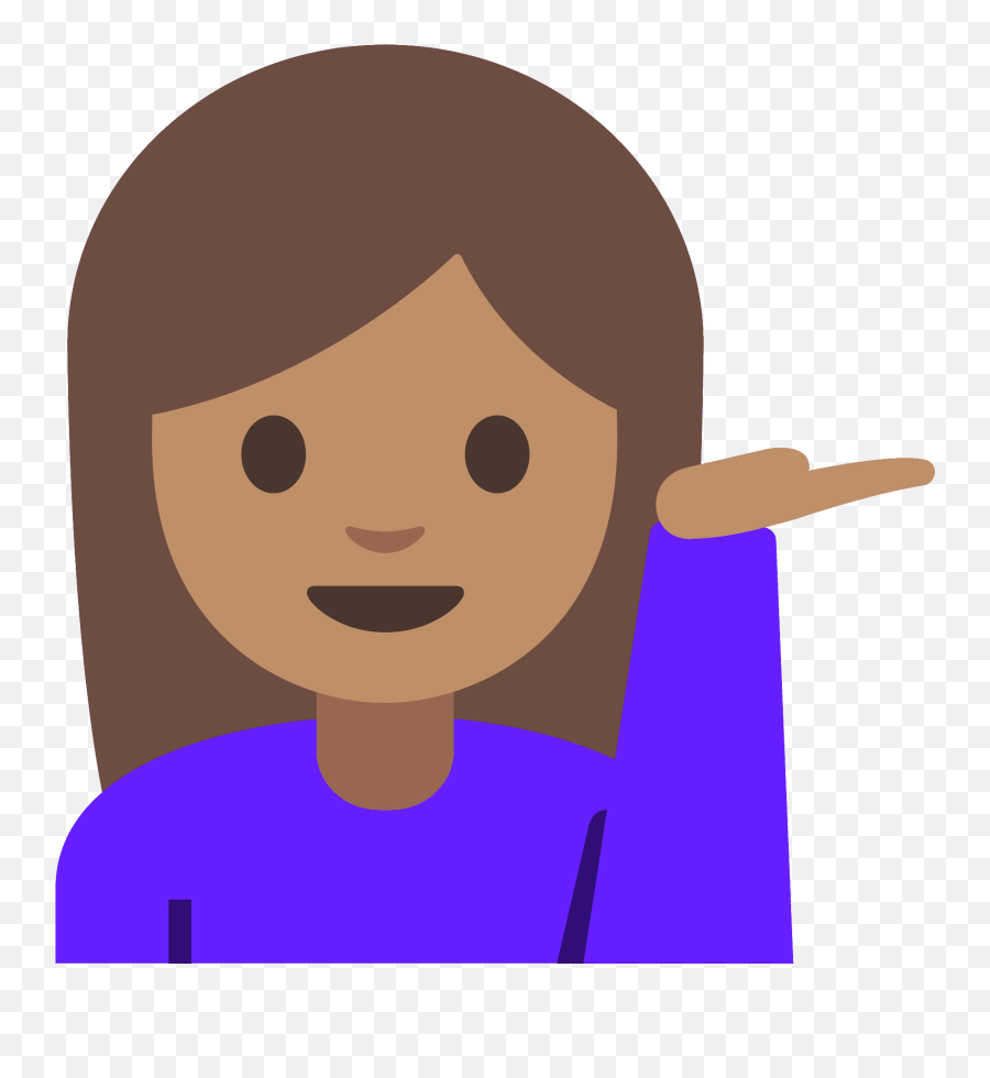 Woman Tipping Hand Emoji Clipart - Wisata Bukit Sekipan Tawangmangu,Girl Raising Hand Emoji