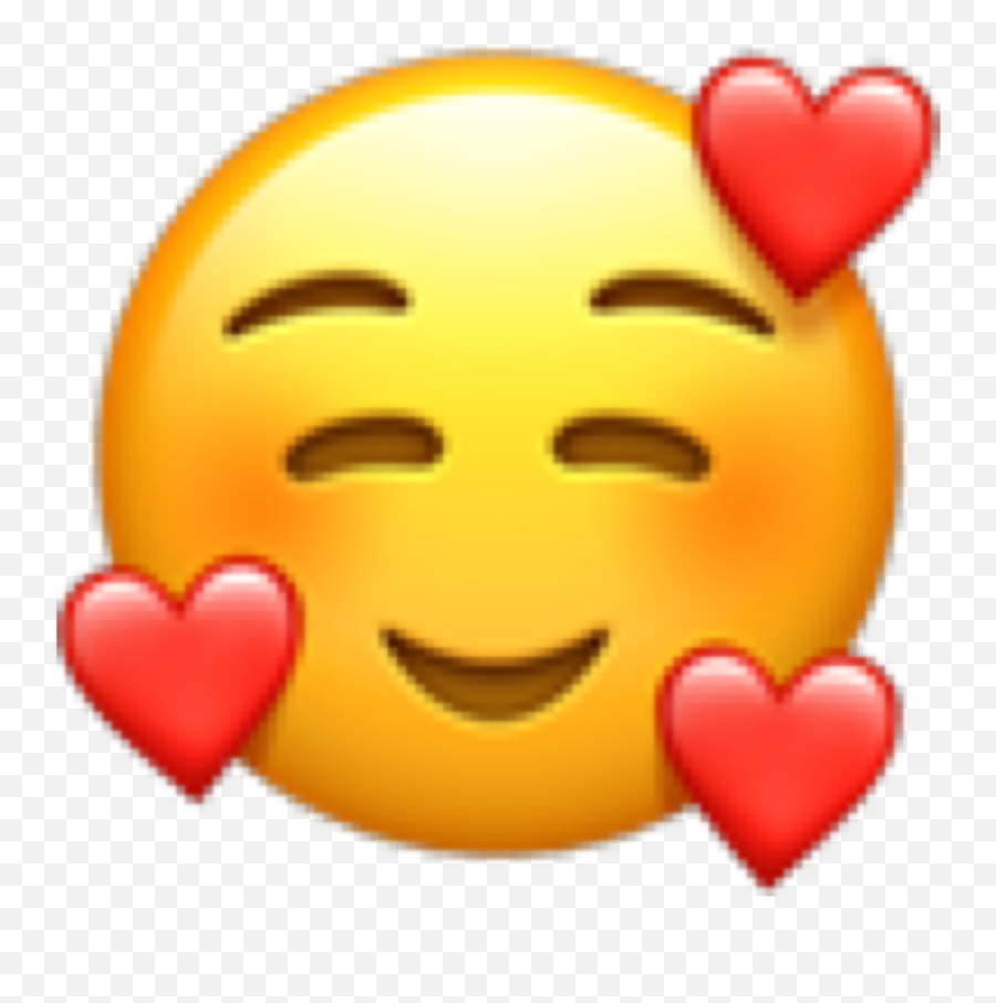 Emoji Icon Heart Hearts Sticker - Blushing Emoji With Hearts,Emoji Icon